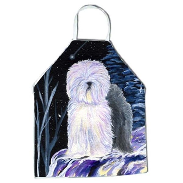 Carolines Treasures SS8406APRON Starry Night Old English Sheepdog Apron - 27 x 31 in. SS8406APRON - main